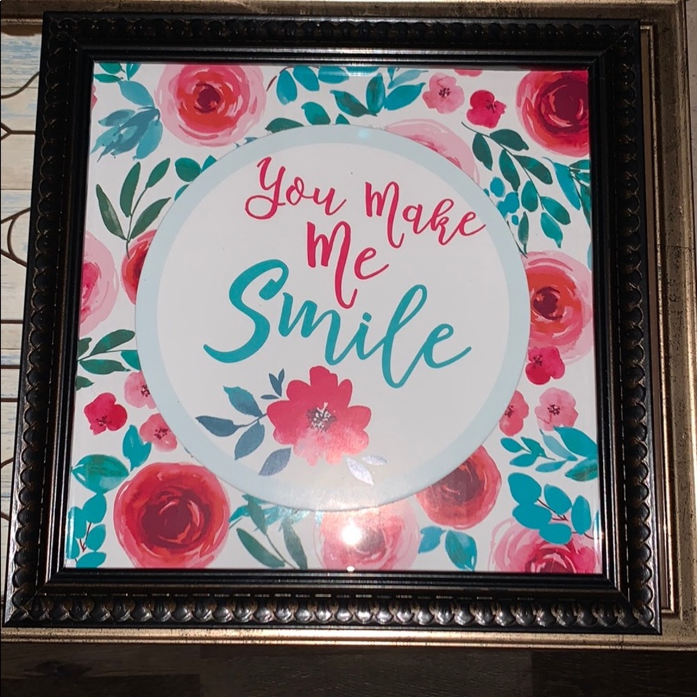 You make me smile hanging picture